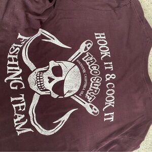 Taco Surf Fishing Team Black/Red XL Size rare shirt Locals only South Bay